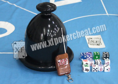 Black Plastic Electric Shaker Cup For Casino Dice Gambling Cheat With Remote Control