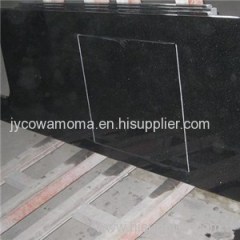 Dark Black Start Galaxy Granite Worktops For Kitchen Countertops With Backsplash Ideas With Oak Cabinet