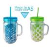 TT-1008 20OZ Reusable AS Double Wall Plastic Mason Jar With Handle And Lid Hot New Products For 2016 With PVC Insert