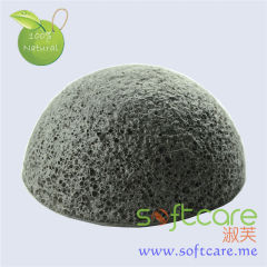 SOFTCARE Half ball type 100% natural facial cleansing konjac sponge