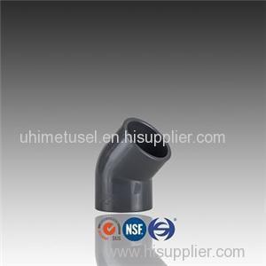 SCH 80 Fitting PVC 45 Degree Elbow Bend Glue Connection