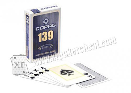 Brazil Blue Copag 139 Gambling Paper Poker Cards Props Bridge Size Regular Face