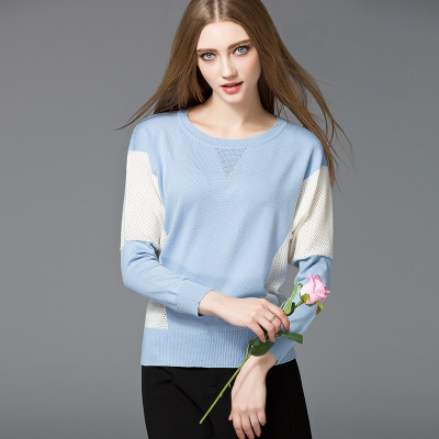 Latest design winter cotton sweater fancy jacquard knitting women sweater 2017