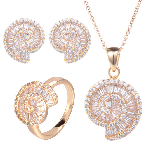 Hot Selling Unique Elegant Luxury Simple Formal Saudi Dubai Imitation 24k Gold Plated Jewellery Sets Christmas gift