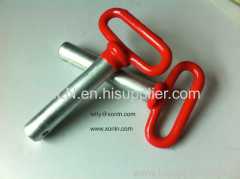 Red handle hitch pins lynch pins