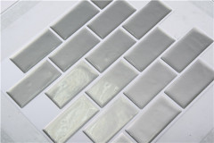 silver Linear Mosaic Composite Vinyl Wall Tile supplier