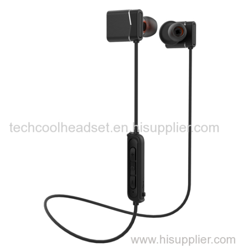 High Quality CSR4.1 Stereo bass voice bluetooth headphones wireless Aluminium magnet bluetooth earbud