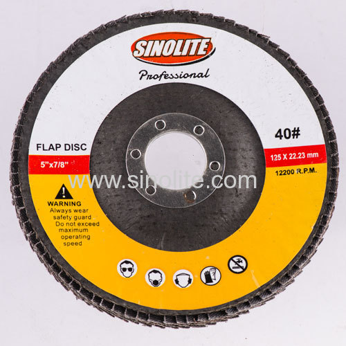 Flap disc fiberglass backing aluminium oxide material A Grit size 40-120# sizes from 100-180mm