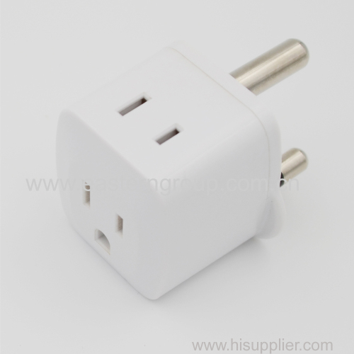 Universal US EU UK to ZA South Africa 3 pin travel power plug adapter