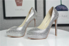 Pointy toe rhinestone women high heel dress shoes