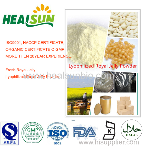 Organic Lyophilized royal jelly powder 10-HDA 4.0% 5.0% 6.0% HPLC