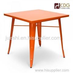 Standard Metal top metal leg dining tables