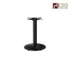 Metal pedestal table base for wooden top