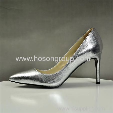 Pointed toe stiletto heel lady dress shoes