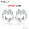 Drop stud silver wedding jewelry earrings