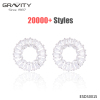 Silver Indian Bridal Jewellery Diamond Hoop Cartilage Women's Wedding Earrings