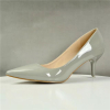 Patent leather low heel women stiletto heel dress shoes