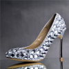 Shiny rhinestone women stiletto heel dress shoes