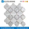 flower pattern white marble and shell mosaic tile