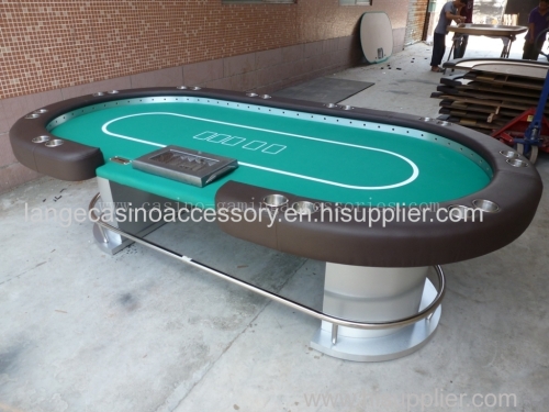 ;Luxury LED Electronic casino Texas Hold'em Table WIth USB AND Button