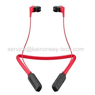 Skullcandy Ink'd Bluetooth Wireless In-Ear Headphone Earbuds With In-line Controls And Microphone Red Black