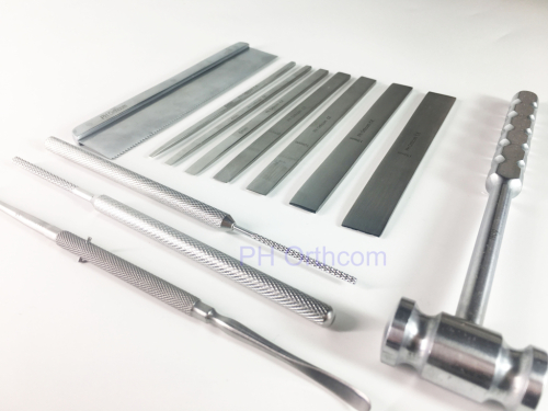 Trochlea Rectangular Sulcoplasty Iustruments Set in Graphic Container for Small Animals Veterinary Orthopedic Surgery