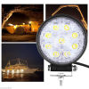 27W 12V Round LED Work Light Bulb Offroad Flood Lamp Truck Boat Car Waterproof