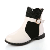 Girls round toe boots with buckle decoration