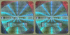 Silver color laser hologram label 3 d holographic film pet label