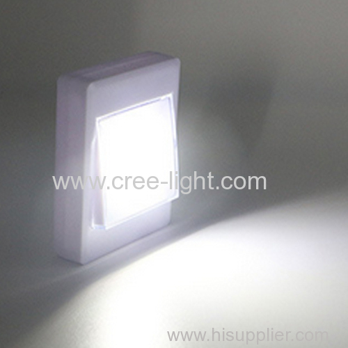 Battery Operated 3W COB LED Wall Small Switch Night Light