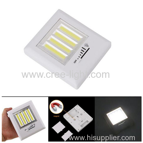 Dimmable Cabinet Wall Wireless 4pcs COB LED Night Light Switch with Magnetic