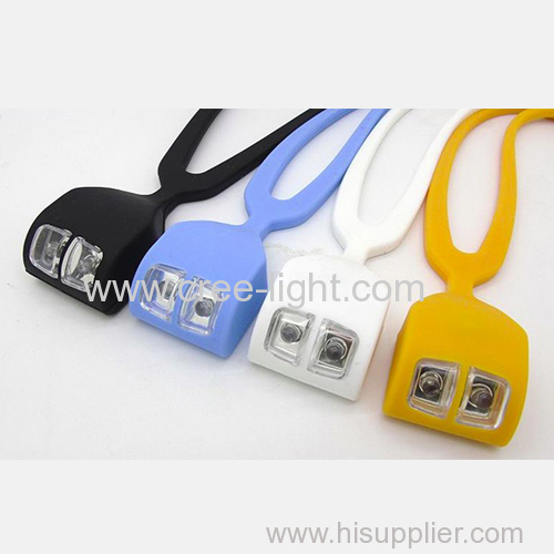 2Led silicone Hands Free Portable Led Running Warning Neck Light