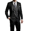 Men's Suits Unique Personality Oblique Button Three-Piece