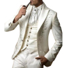 Men 's suits ivory slim fit embroidered men' s suits suit 3 pieces