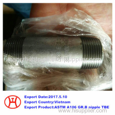 ASTM A106 GR.B nipple TBE