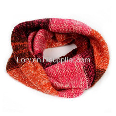 Winter Mixed color Thick Knitted Warm Infinity Scarf