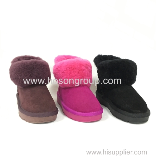 Children clip on warm snow boots