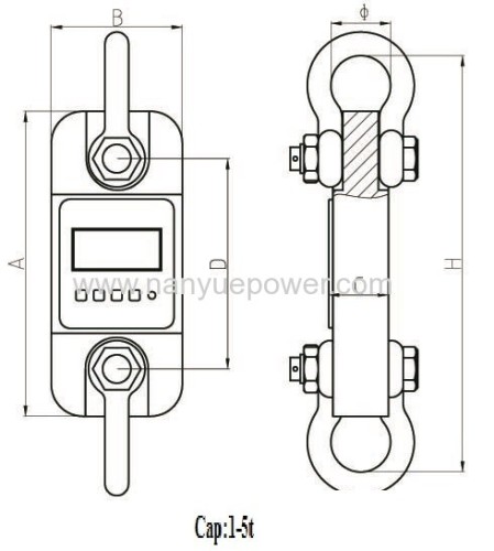 Remote controller electronic dynamometer with wireless device