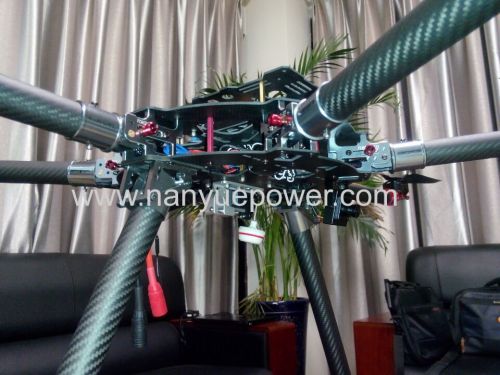 UAV Six Rotor Drone for 70mm2 Power Cable Stringing and 35mm Aerial Power Cable Inspection in PowerTransmission Lines