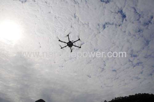 UAV Six Rotor Drone for 70mm2 Power Cable Stringing and 35mm Aerial Power Cable Inspection in PowerTransmission Lines