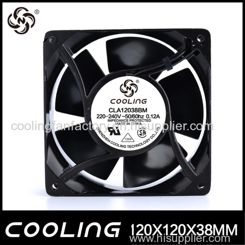 120x120x38mm ac axial cooling fans CE ROHS UL CCC approved Class 180 Cooper wire ac cooling fan 110v 220v 380