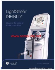 Lumenis LightSheer Infinity IPL Machine