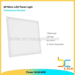 100lm/w 60x60 China led panel light 36w