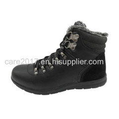 pu leather boots with fur for lady(YOUNSTEL CARE)