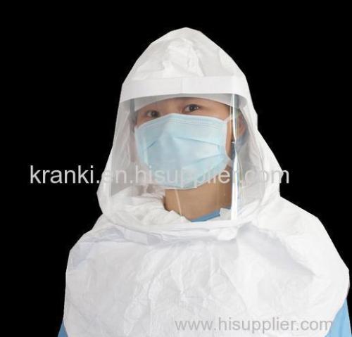 medical protective hood with shield