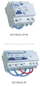 NC100LE Residual current circuit breaker with over current protection