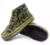 Round toe camouflage tie up shoes