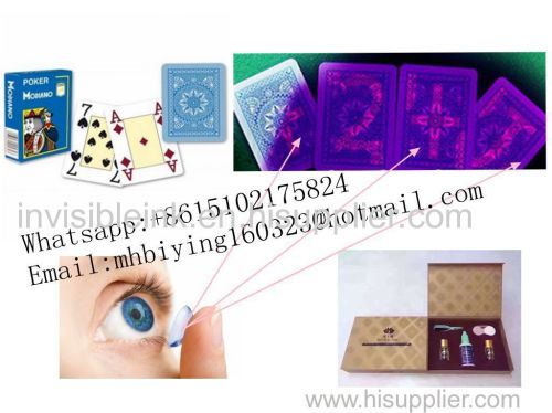 Modiano Texas Hold'em plastic marked cards for uv contact lenses/cheat in gamble/invisible ink/omaha texas poker cheat