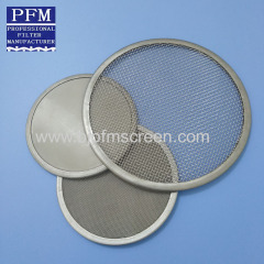 plain weave filter mesh disc