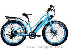 26*4.0 lady 48v500w hidden battery fat tire beach electric bike